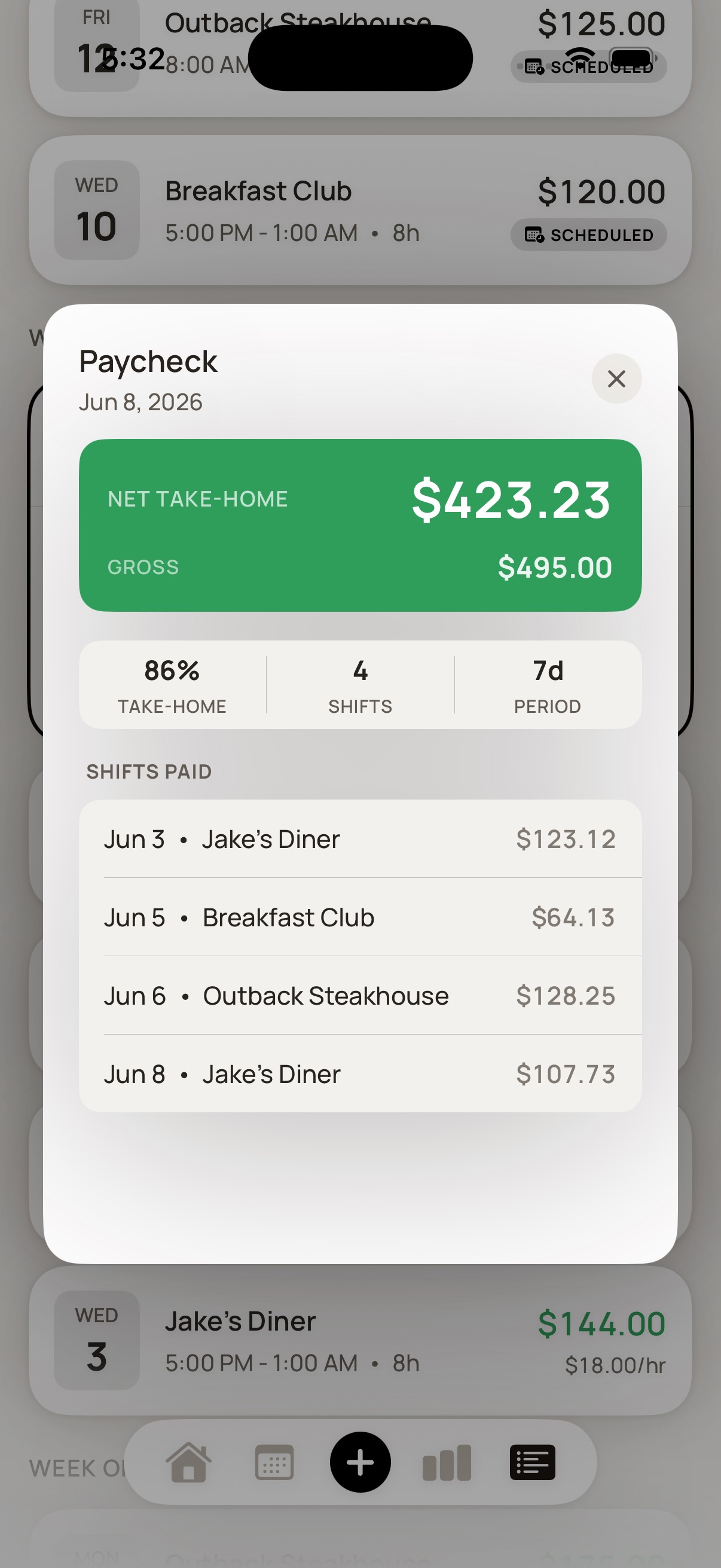 Clocked app screenshot 2